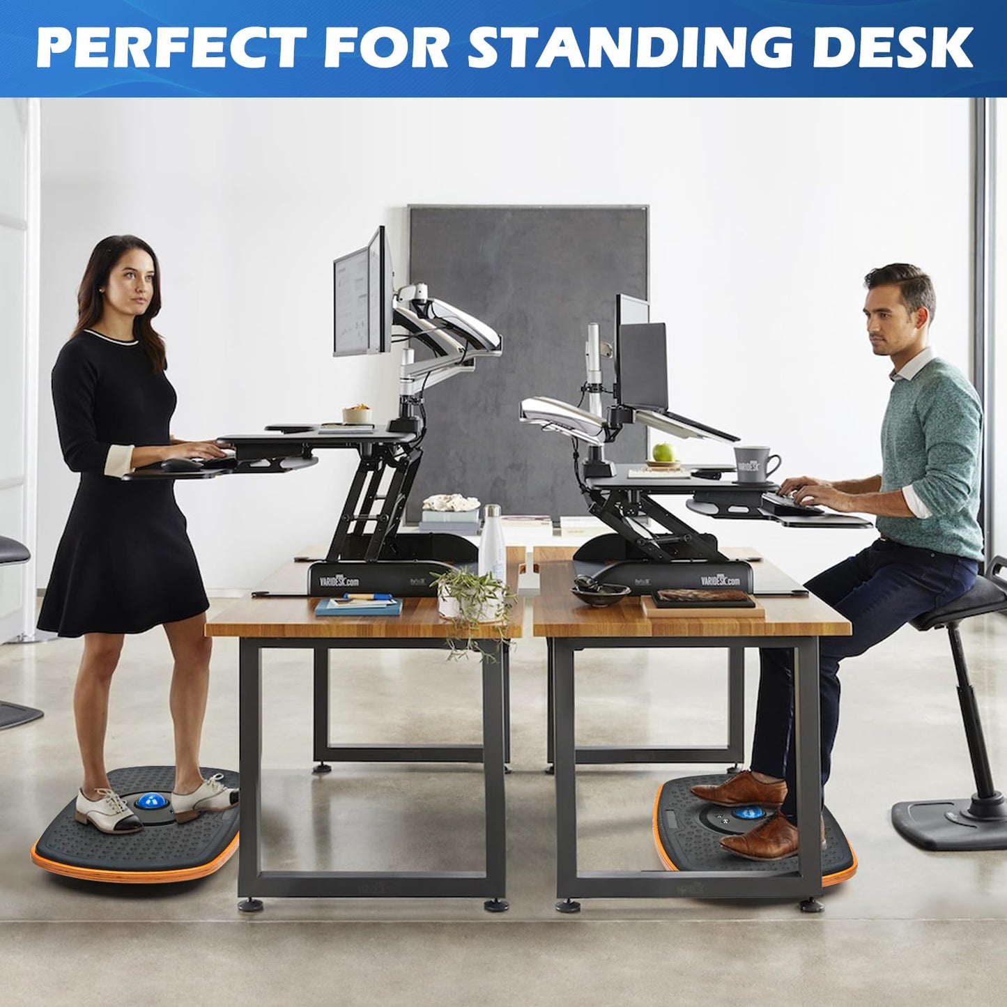 Balance Board Mat with 360° Motion for Standing Desk Use