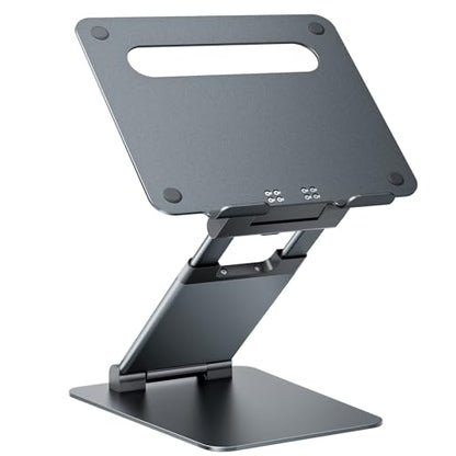 Adjustable Laptop Stand with Ergonomic Height Riser Design