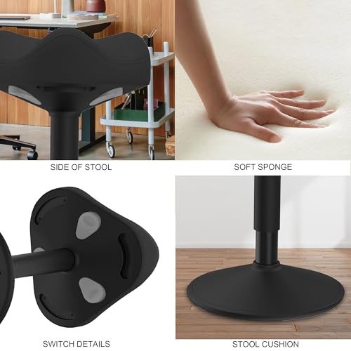 Yonsaeik Standing Stool, Adjustable Ergonomic Office Chair Standing Desk Chair