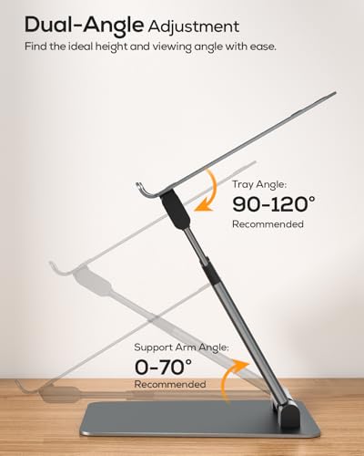 Adjustable Laptop Stand with Ergonomic Height Riser Design
