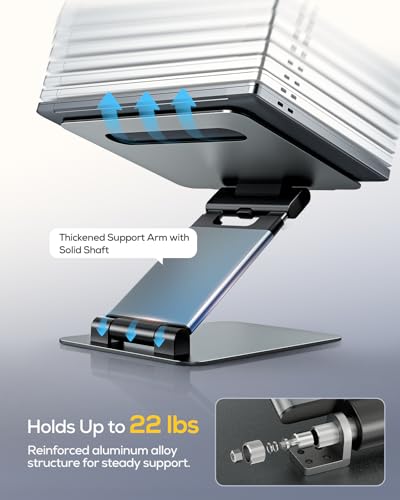 Adjustable Laptop Stand with Ergonomic Height Riser Design