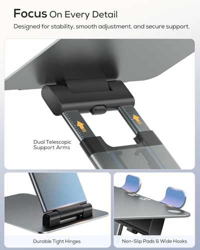 Adjustable Laptop Stand with Ergonomic Height Riser Design