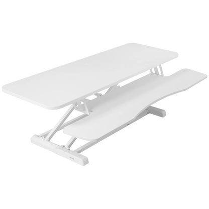 Height Adjustable Desk Converter with Dual Monitor Workstation