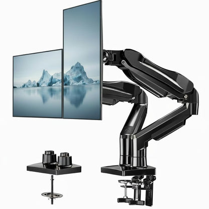 Dual Monitor Arm Mount with Adjustable VESA Desk Stand