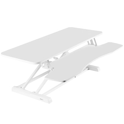 Height Adjustable Desk Converter with Dual Monitor Workstation
