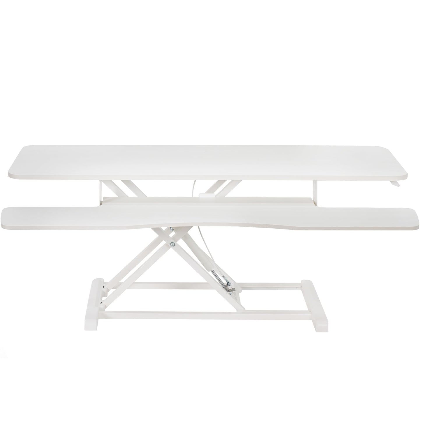 Height Adjustable Desk Converter with Dual Monitor Workstation