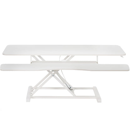 Height Adjustable Desk Converter with Dual Monitor Workstation
