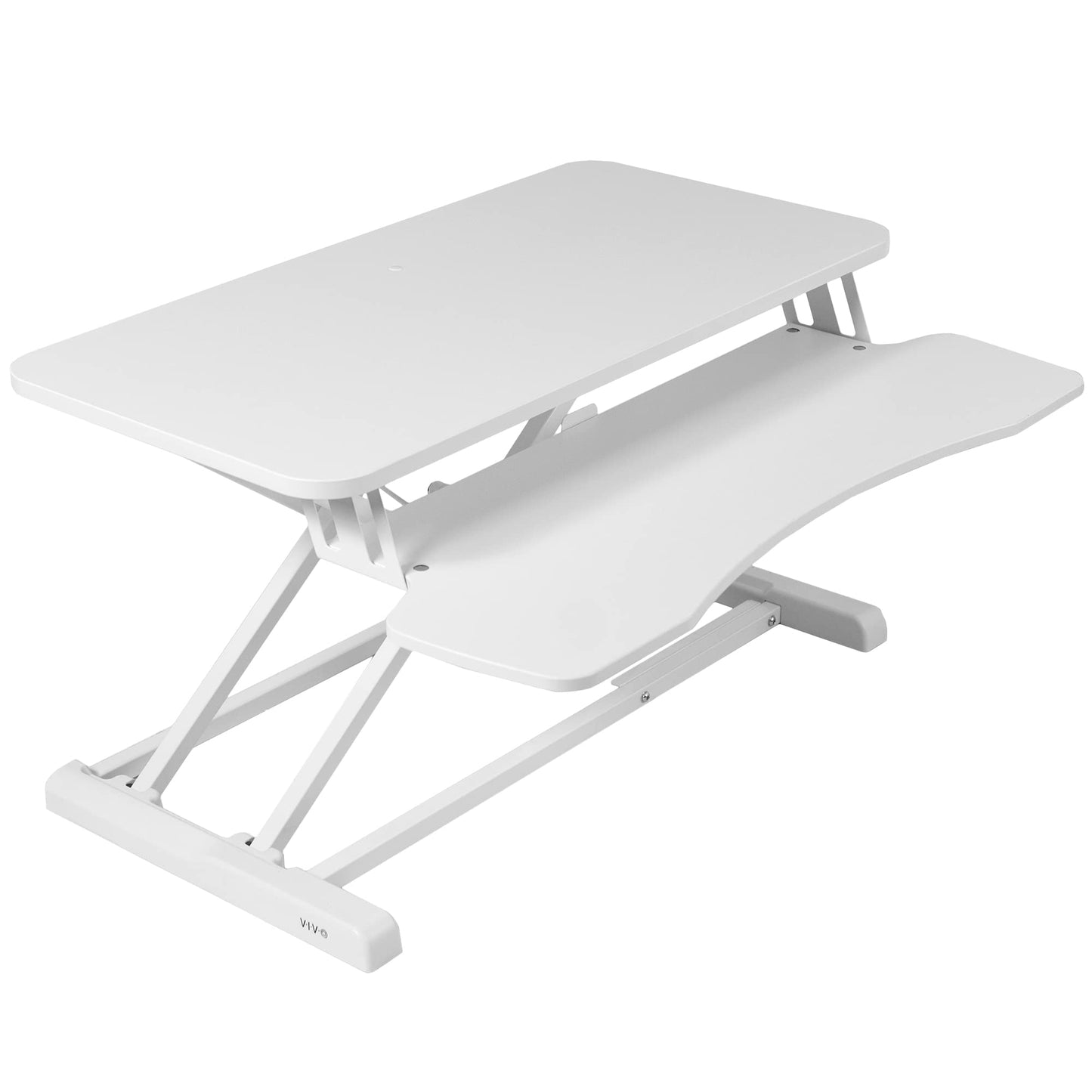 Height Adjustable Desk Converter with Dual Monitor Workstation