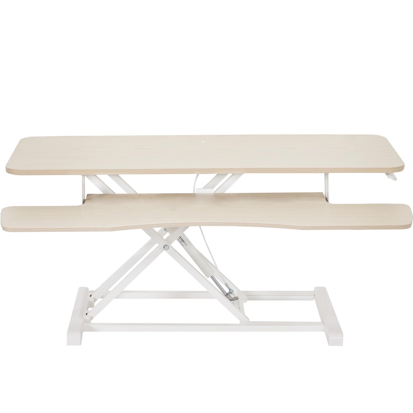 Height Adjustable Desk Converter with Dual Monitor Workstation