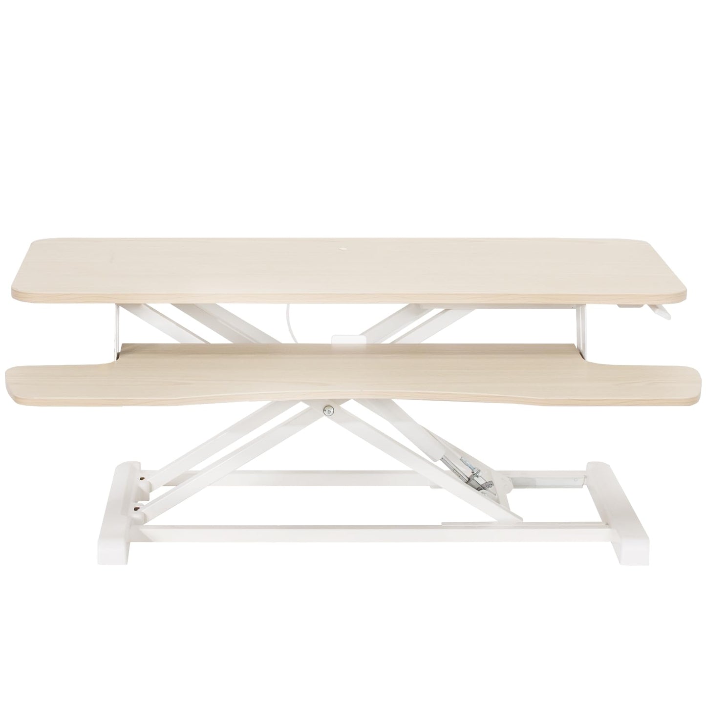 Height Adjustable Desk Converter with Dual Monitor Workstation