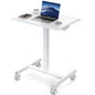 DUMOS Mobile Rolling Desk with Wheels Adjustable Height