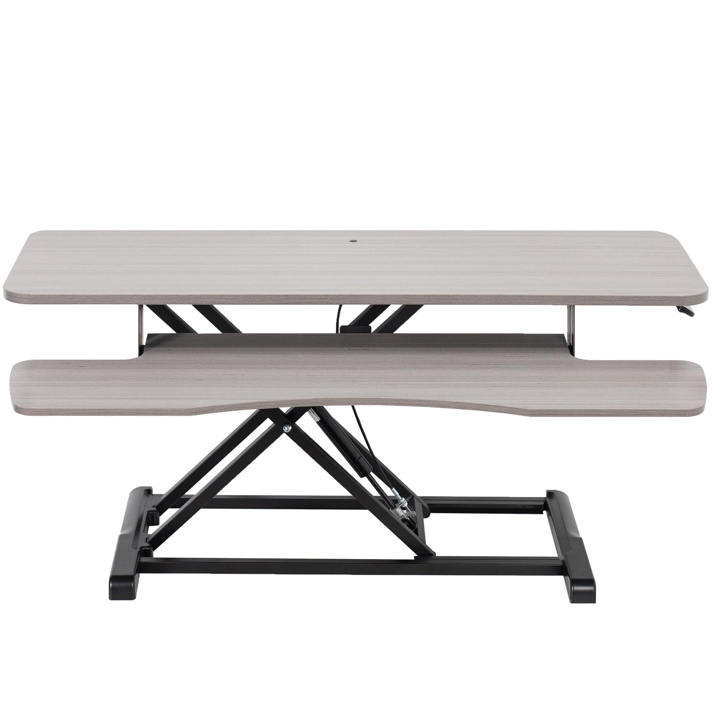 Height Adjustable Desk Converter with Dual Monitor Workstation