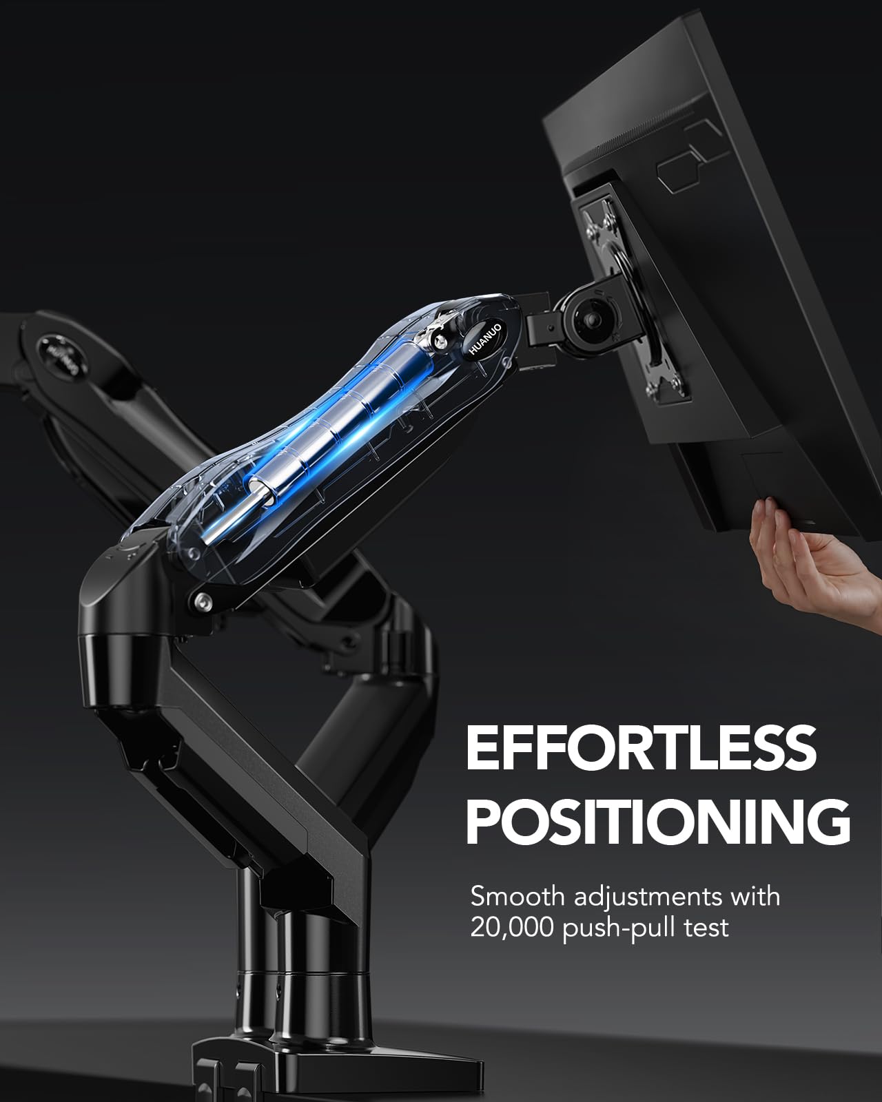 Dual Monitor Arm Mount with Adjustable VESA Desk Stand