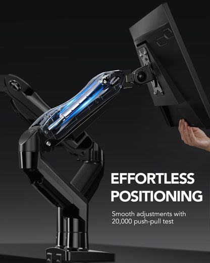 Dual Monitor Arm Mount with Adjustable VESA Desk Stand