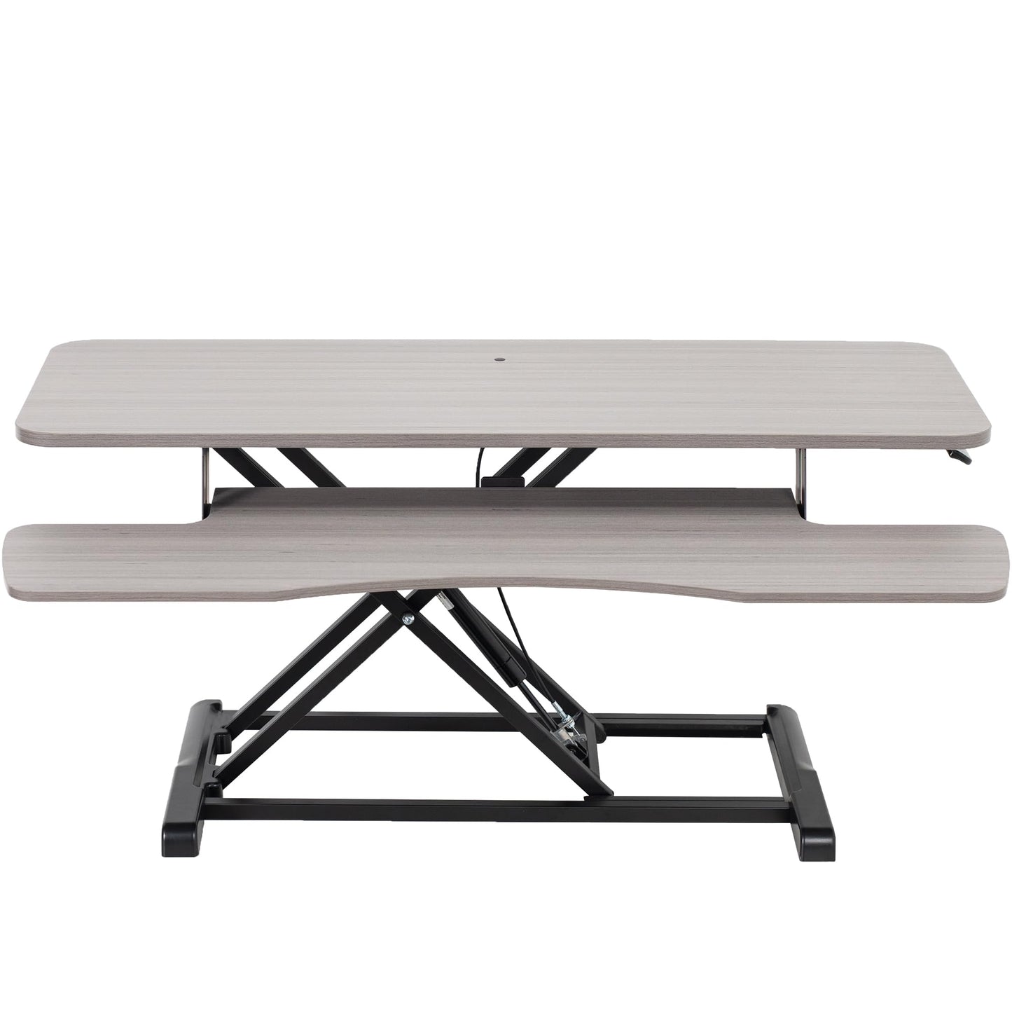 Height Adjustable Desk Converter with Dual Monitor Workstation