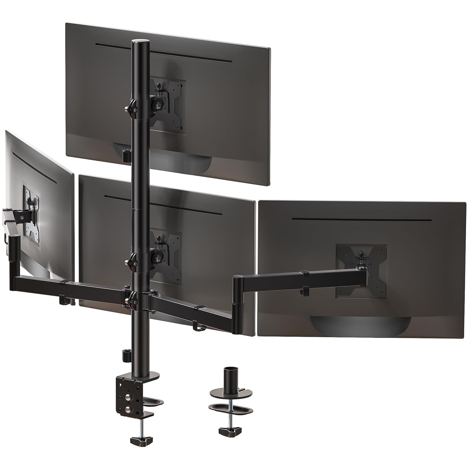 WALI Adjustable Monitor Arms C-Clamp and Free-Standing