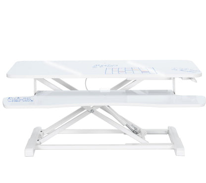 Height Adjustable Desk Converter with Dual Monitor Workstation