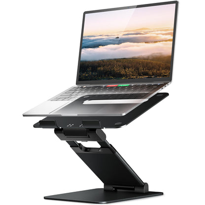 Adjustable Laptop Stand with Ergonomic Height Riser Design