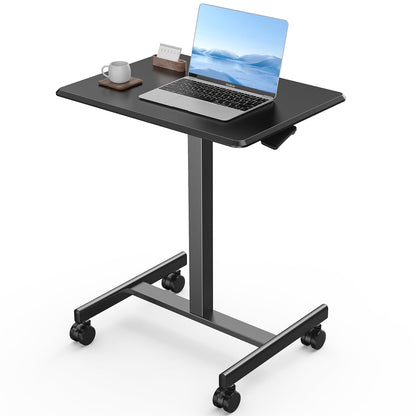 DUMOS Mobile Rolling Desk with Wheels Adjustable Height