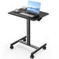 DUMOS Mobile Rolling Desk with Wheels Adjustable Height