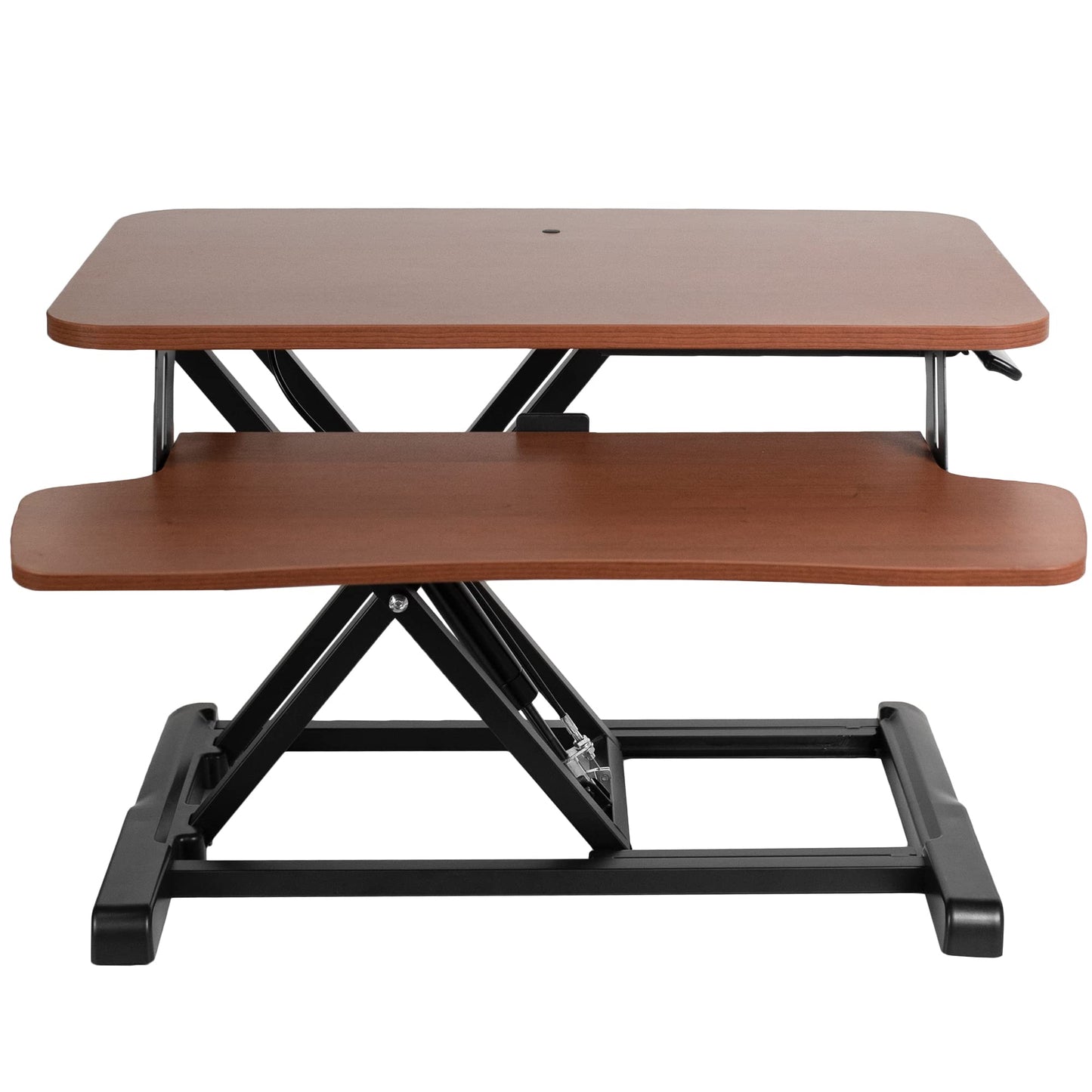 Height Adjustable Desk Converter with Dual Monitor Workstation