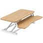 Height Adjustable Desk Converter with Dual Monitor Workstation