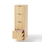 Modern Fluted File Cabinet with Lateral Storage Design