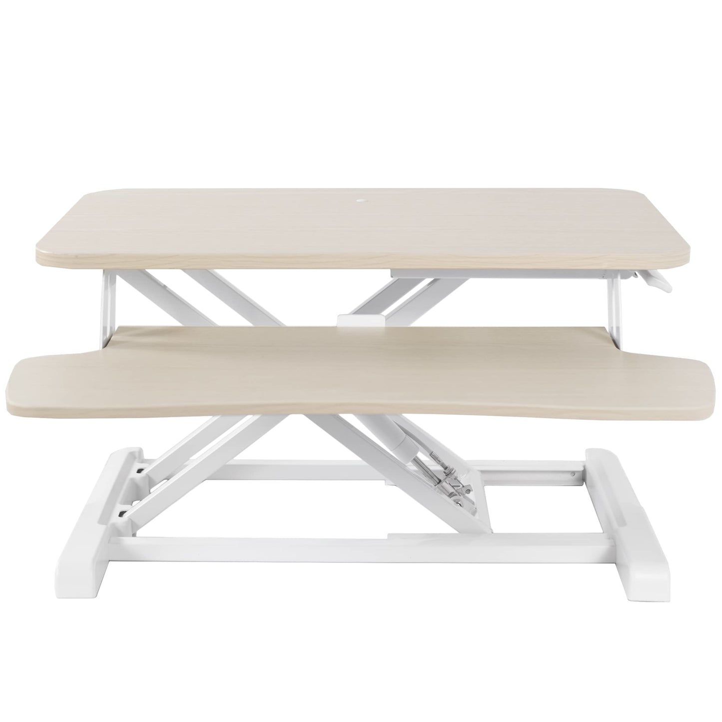 Height Adjustable Desk Converter with Dual Monitor Workstation