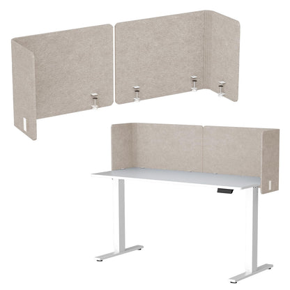 L-Shaped Desk Privacy Panel with Acoustic Divider Design