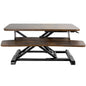 Height Adjustable Desk Converter with Dual Monitor Workstation