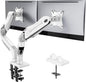 Dual Monitor Arm Mount with Adjustable VESA Desk Stand