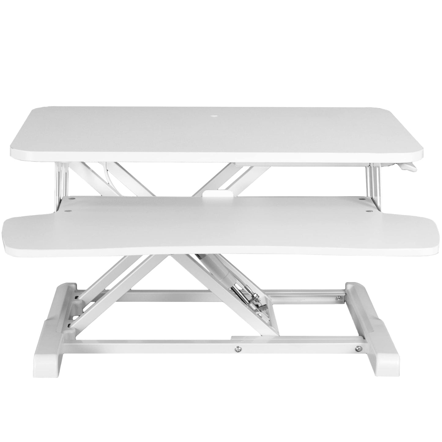 Height Adjustable Desk Converter with Dual Monitor Workstation