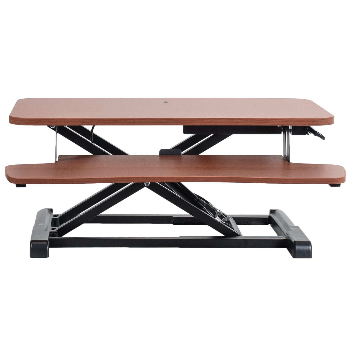 Height Adjustable Desk Converter with Dual Monitor Workstation