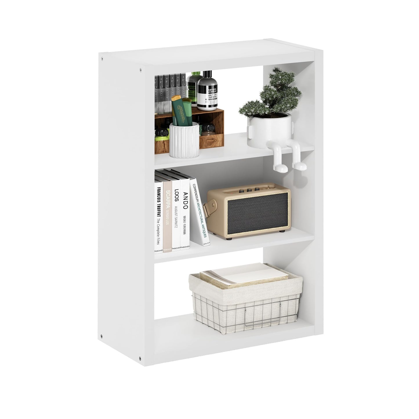 Tiered Storage Shelf for Office and Home Organization
