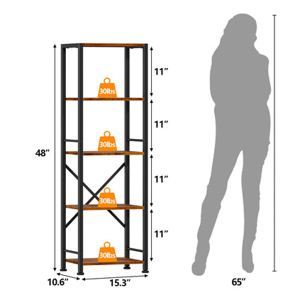 Furologee Tall Narrow Bookshelf