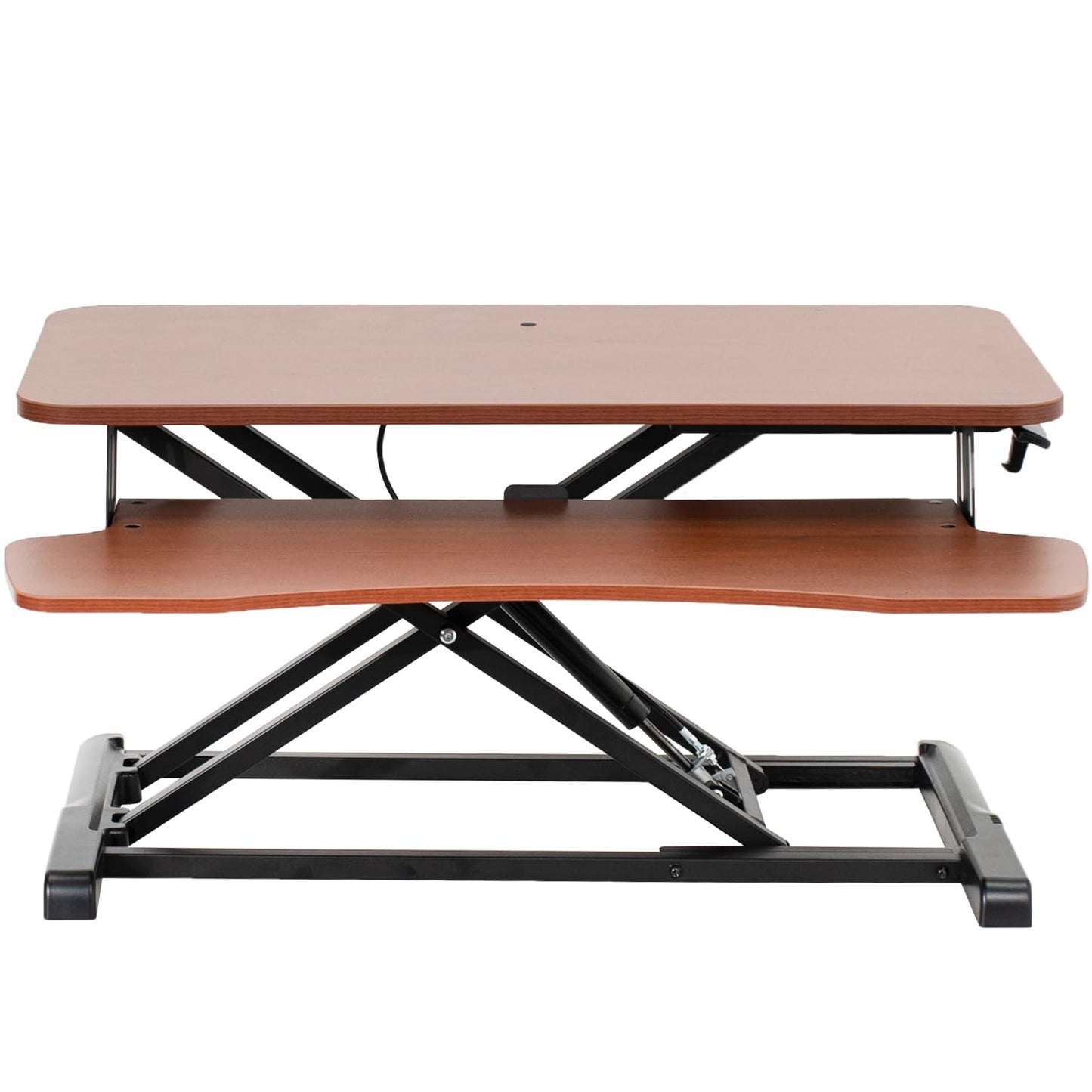 Height Adjustable Desk Converter with Dual Monitor Workstation