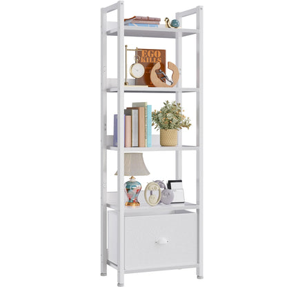 Furologee Tall Bookshelf with Drawers