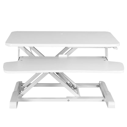 Height Adjustable Desk Converter with Dual Monitor Workstation