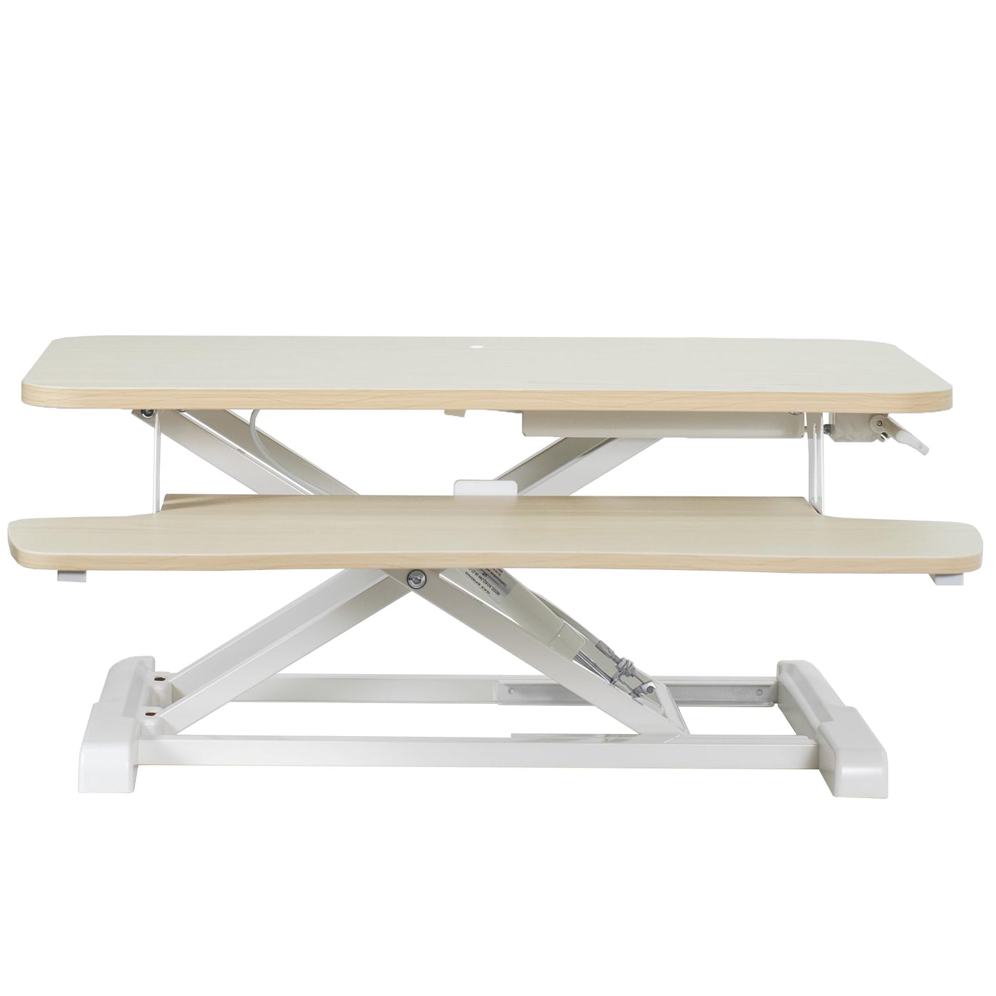 Height Adjustable Desk Converter with Dual Monitor Workstation