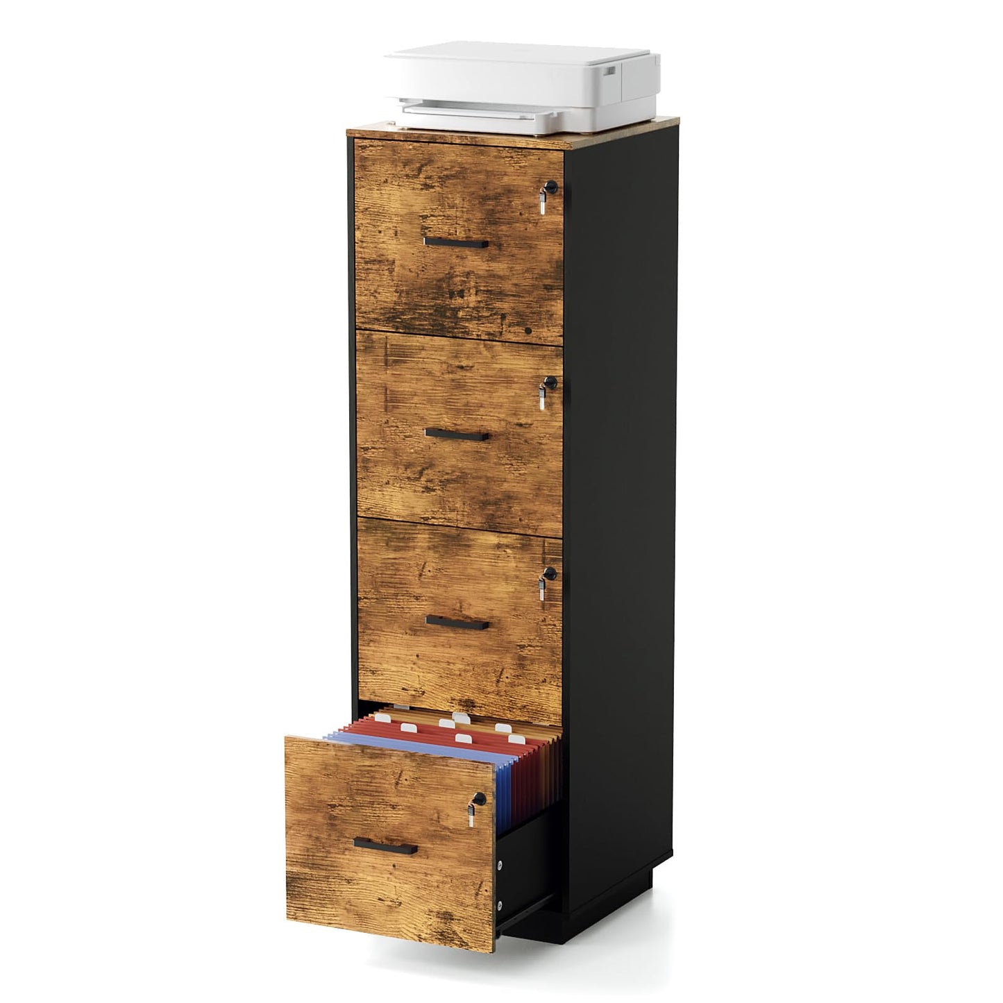 VINGLI Wood File Cabinet for Home Office