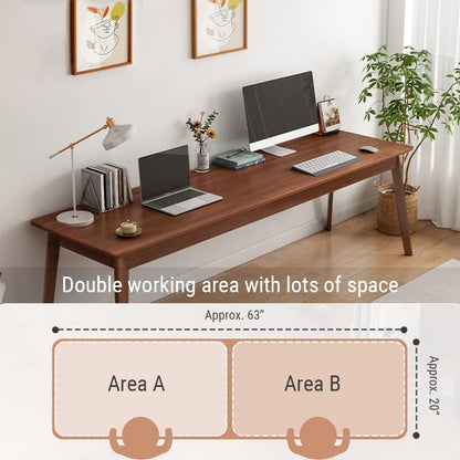 Modern Long Office Desk for Two-Person Workstation Setup