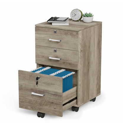 VINGLI Wood File Cabinet for Home Office