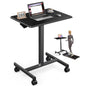 DUMOS Mobile Rolling Desk with Wheels Adjustable Height