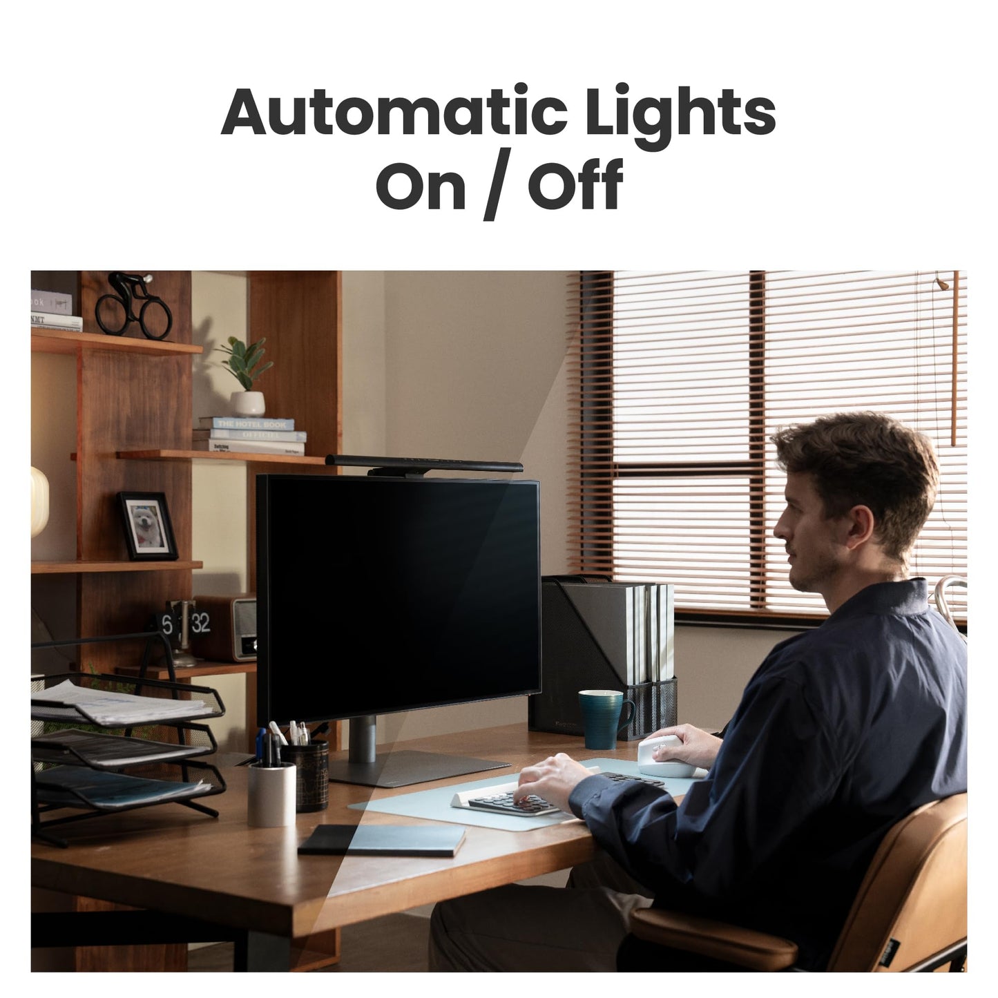 Ultrawide Monitor Light Bar with Motion Sensor & Eye Care Design