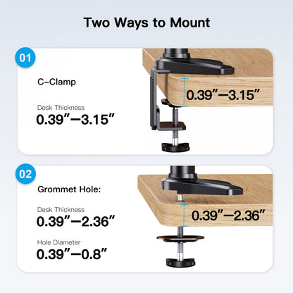 HUANUO Triple Monitor Mount for Screens