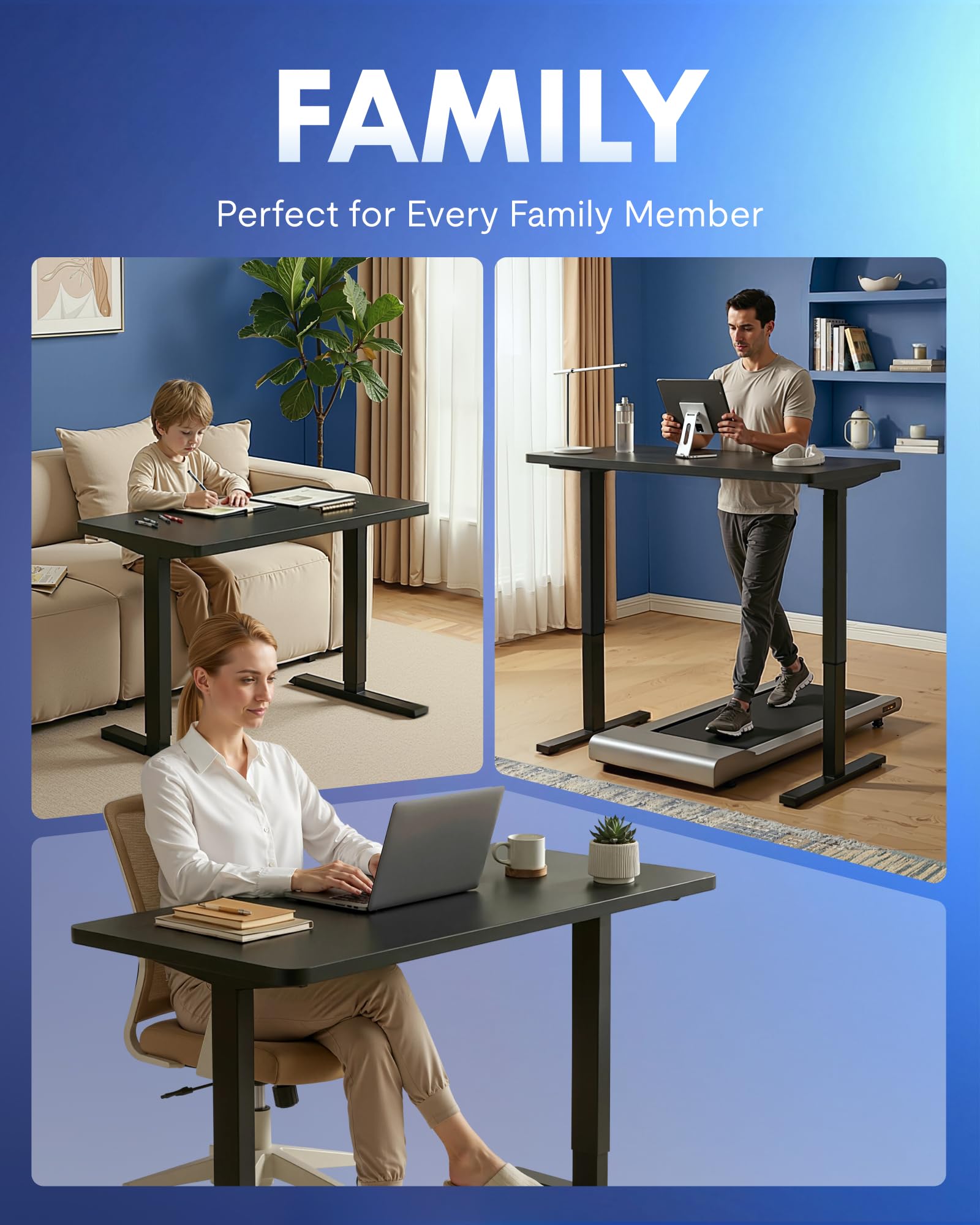 Electric Standing Desk with Memory Presets & Adjustable Height