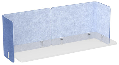 L-Shaped Desk Privacy Panel with Acoustic Divider Design