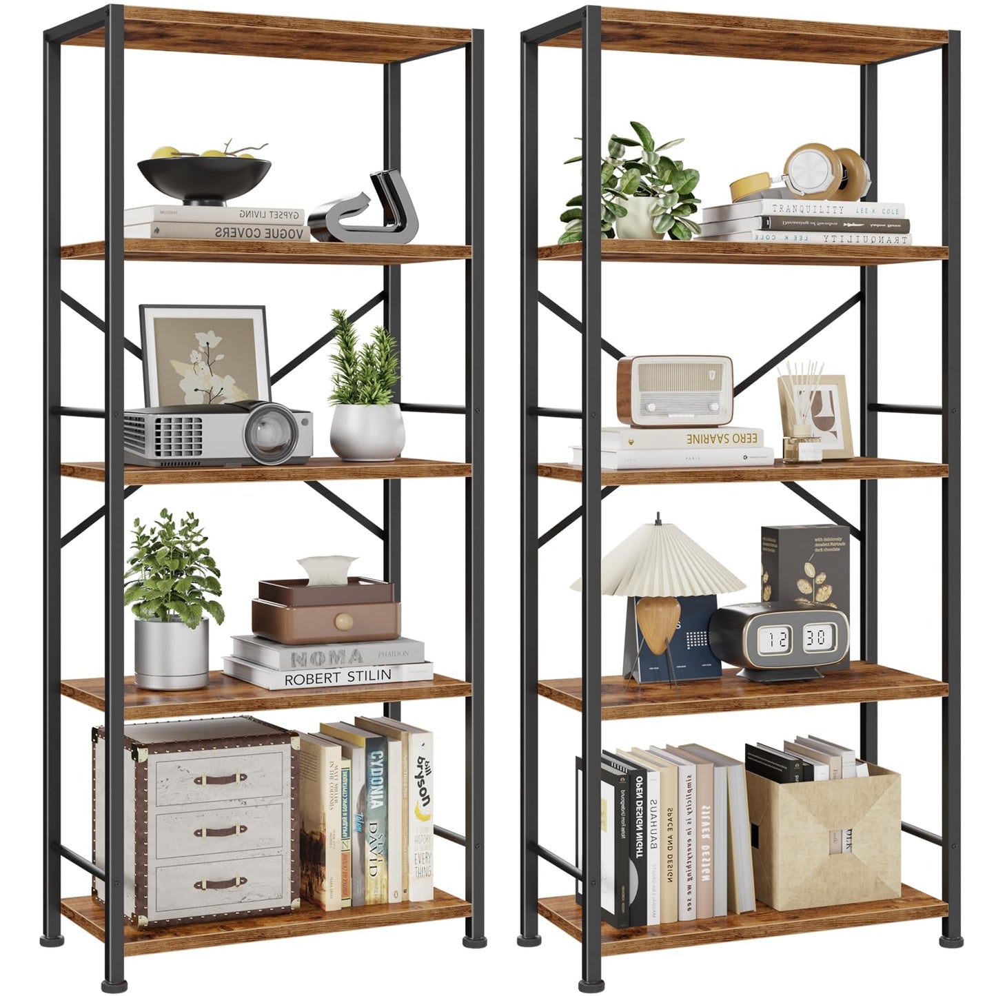 Furologee Tall Narrow Bookshelf