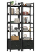 Furologee Tall Bookshelf with Drawers