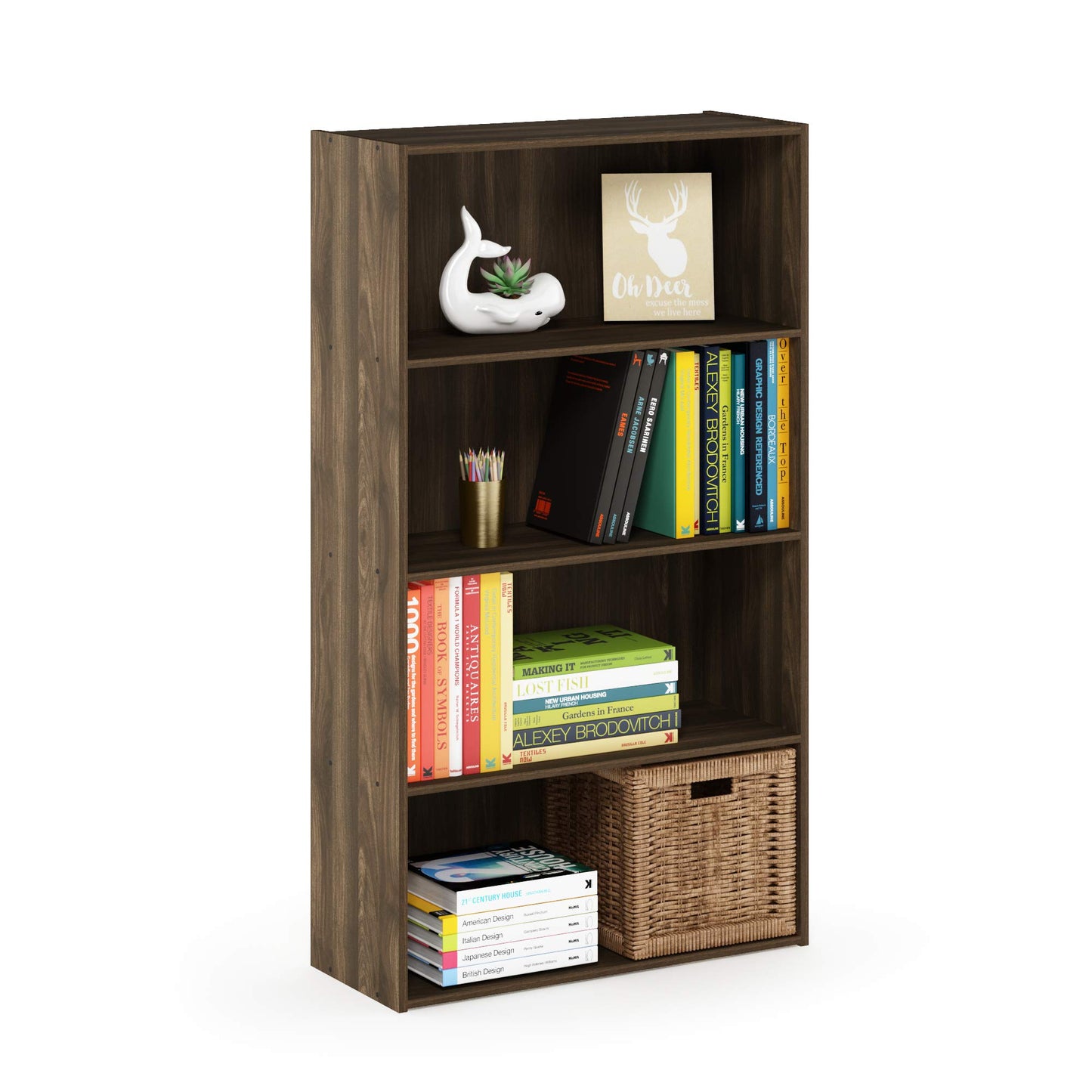Tiered Storage Shelf for Office and Home Organization